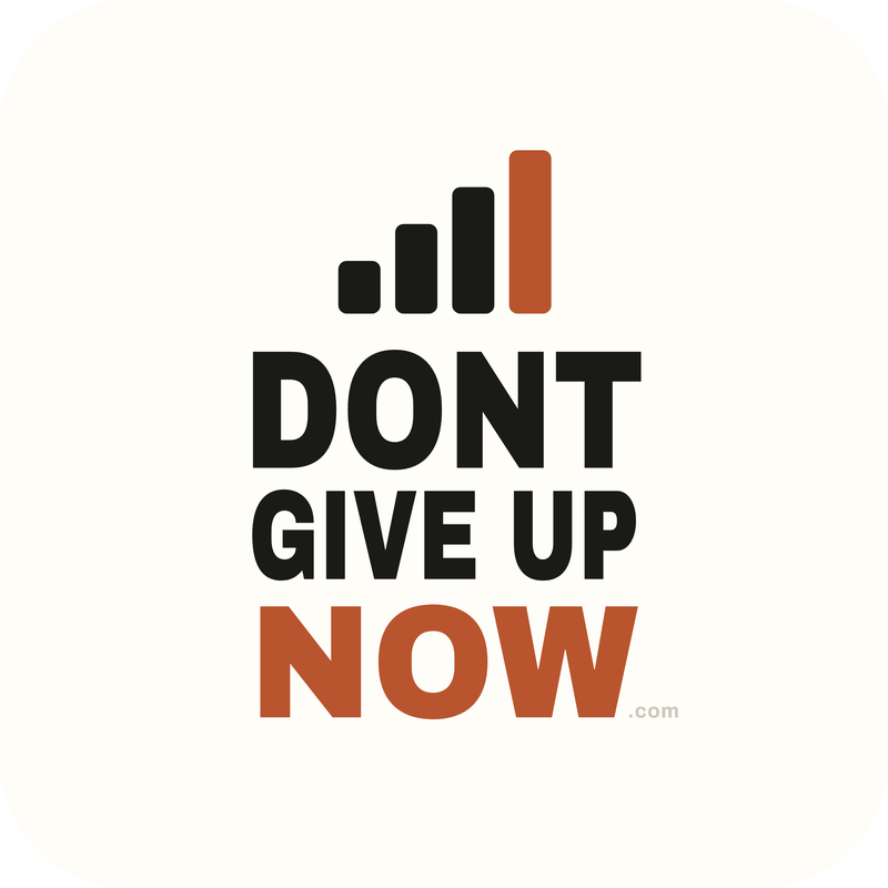 Don't Give Up Now — signal bars sticker